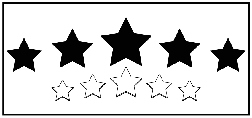 Wit en zwart motief vinyl tapijt sterren - TenStickers