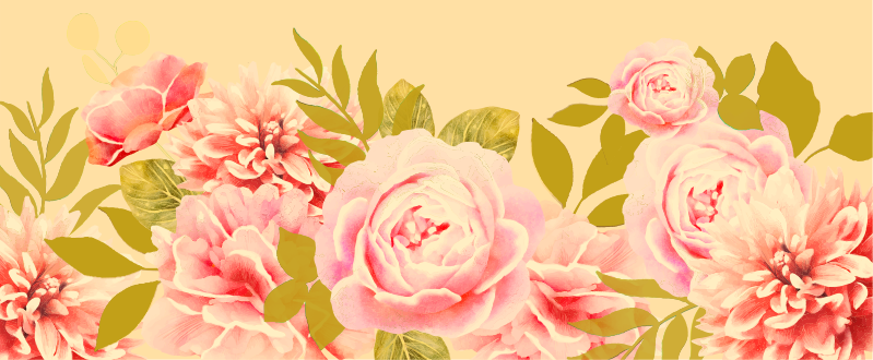 Vinyl tapijt bloemen en planten bloeiende bloemige elegant - TenStickers