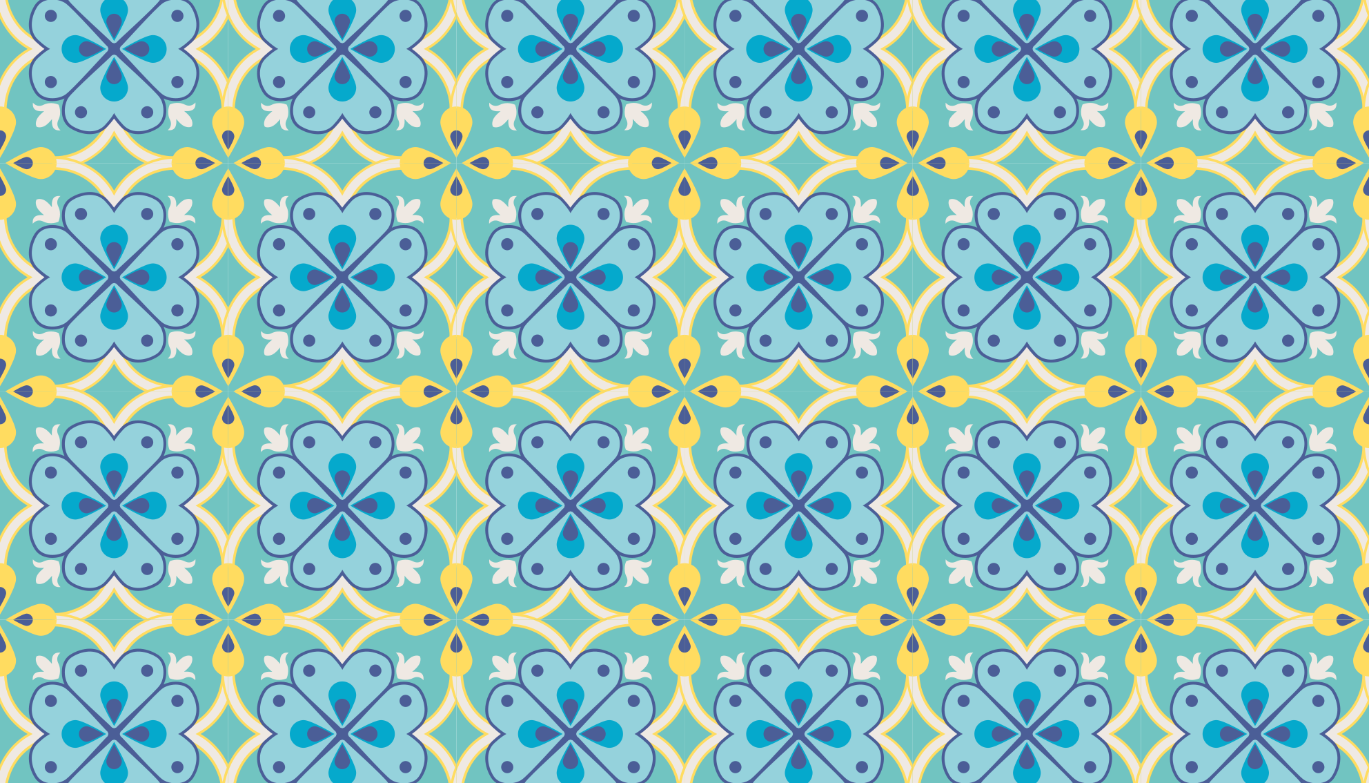 Bloeiende elementen vinyl tapijt tegels - TenStickers