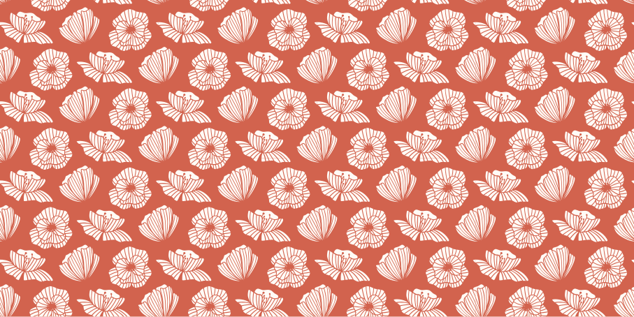 Bloemelement vinyl tapijt bloemen en planten - TenStickers