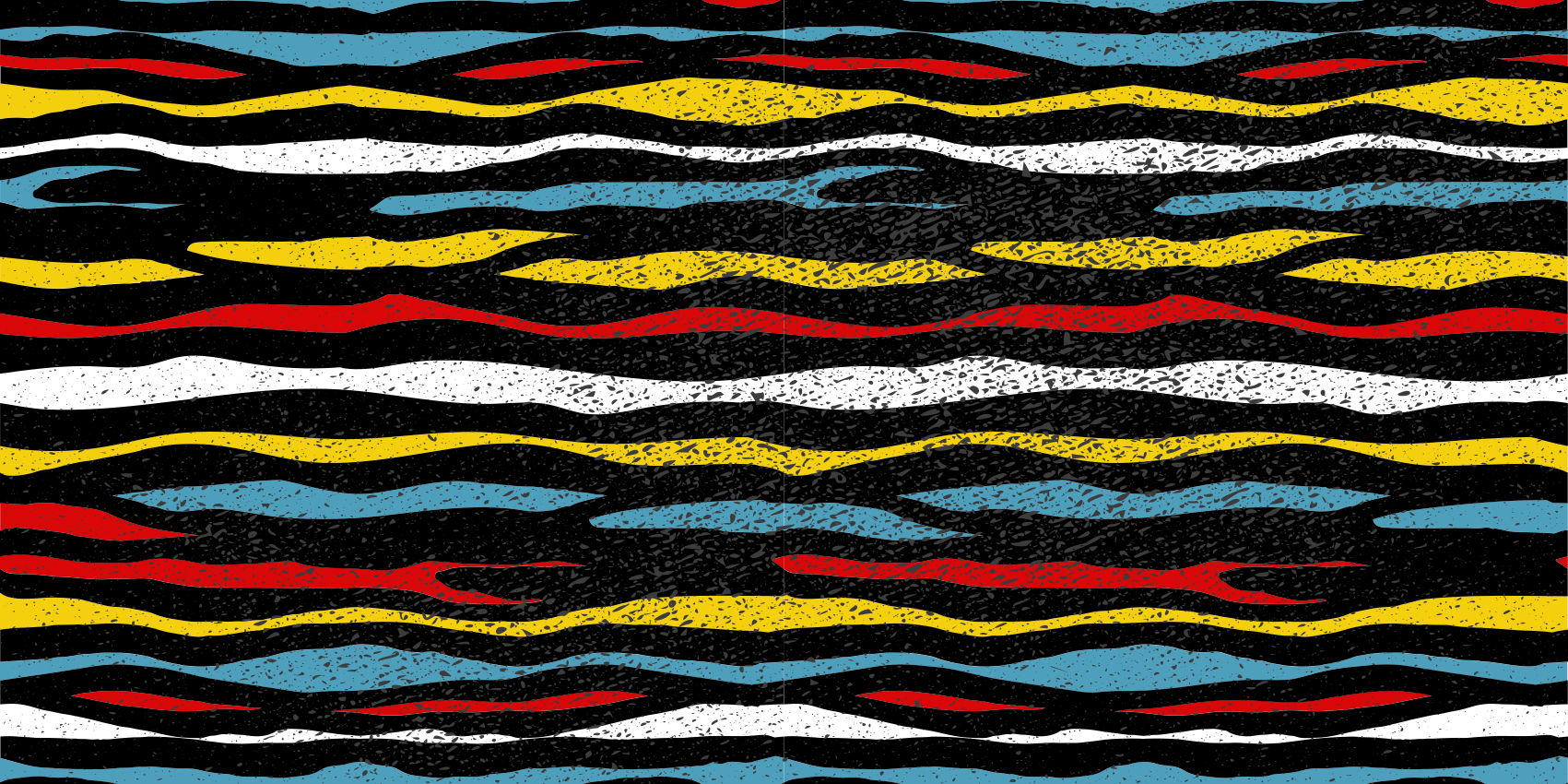 Kleurrijk golvend ontwerp vinyl tapijt met strepen - TenStickers