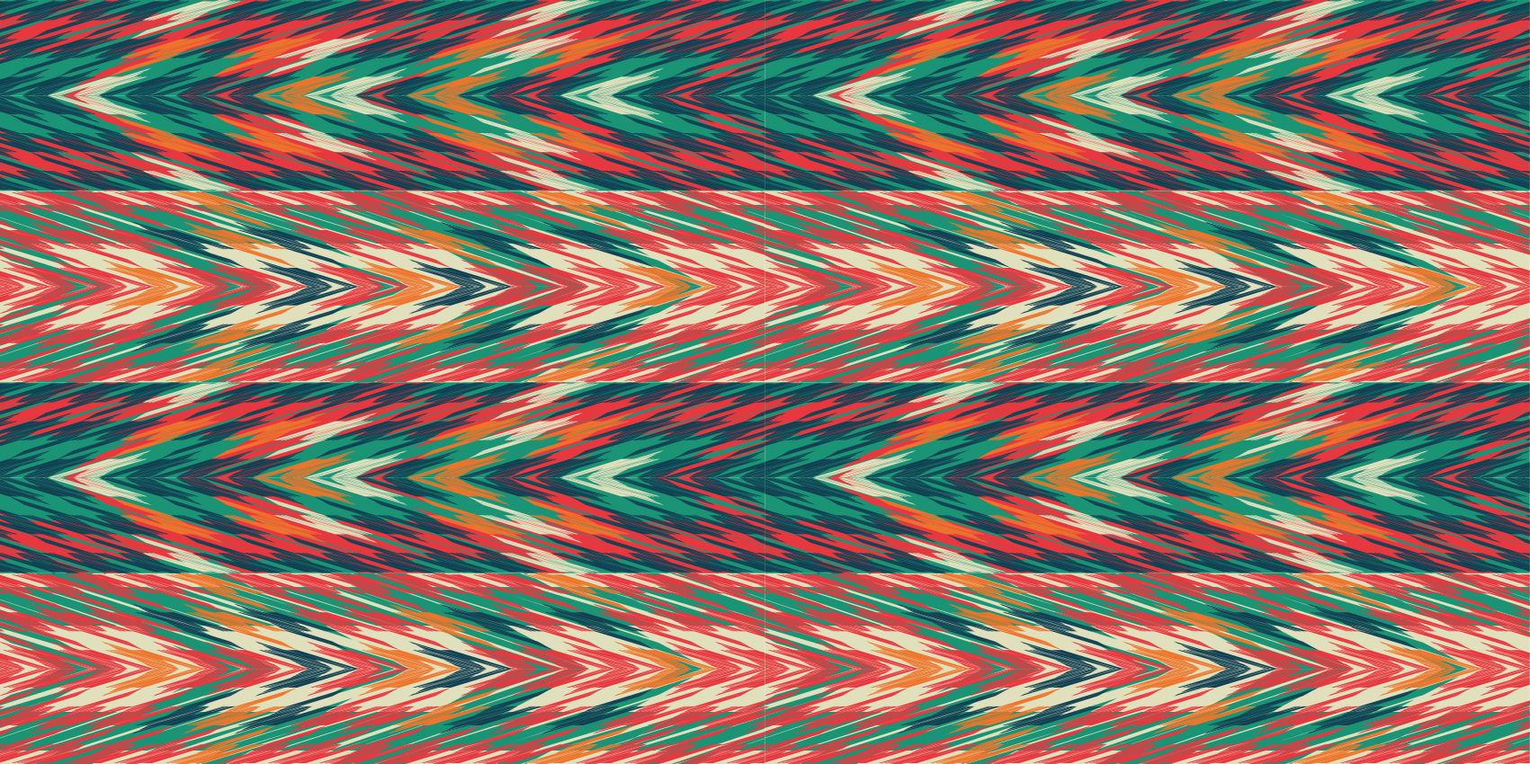 Dynamische kleurgolven vinyl tapijt met strepen - TenStickers