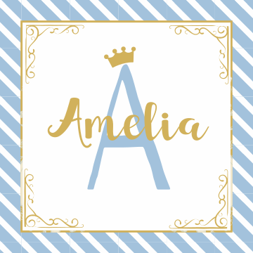 Vinyl tapijt met naam initiaalstijl - TenStickers