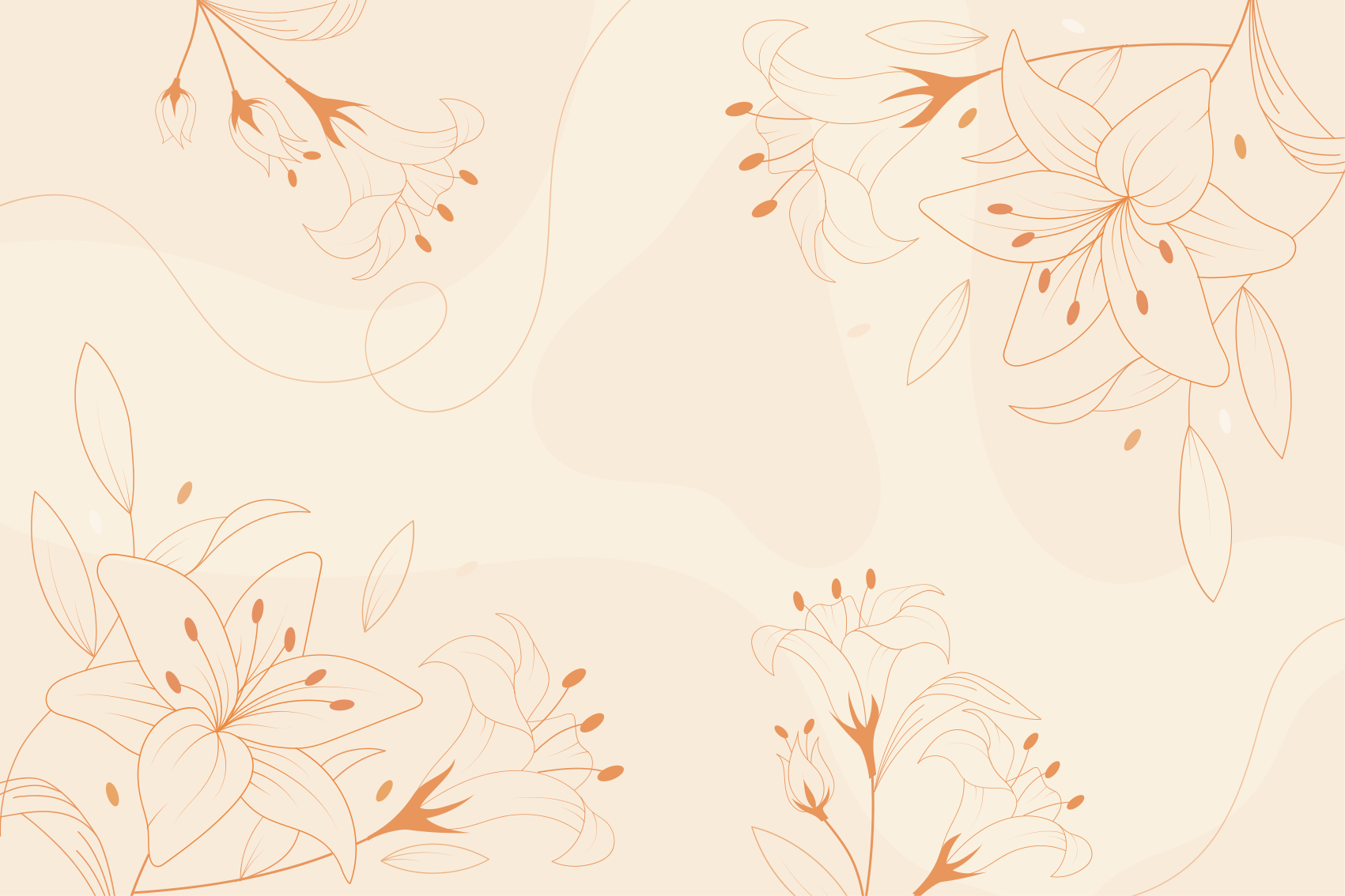 Elegant botanisch component vinyl tapijt bloemen en planten - TenStickers