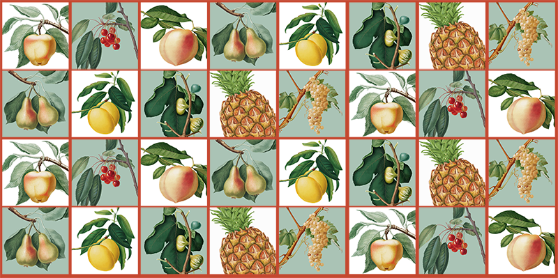 Fruit tegelpatroon vinyl vloerkleed keuken - TenStickers