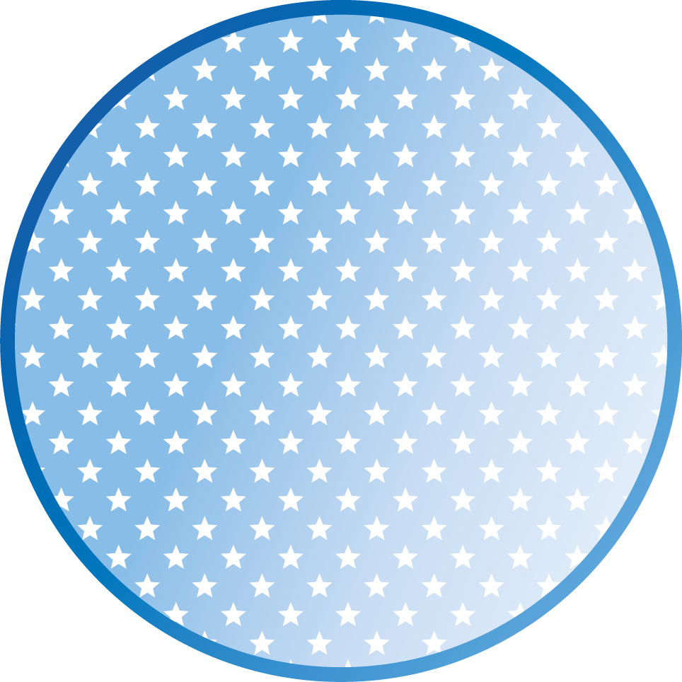 Blauw cirkelvormig patroon vinyl tapijt sterren - TenStickers