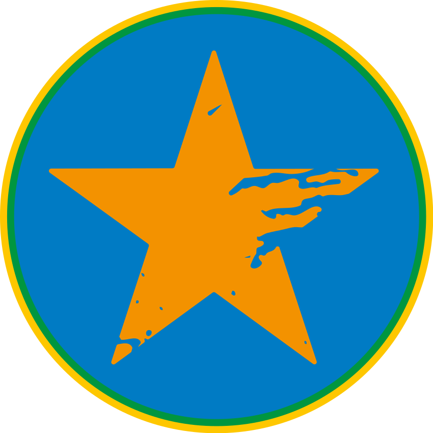 Blauwe ster accent vinyl tapijt voor meer kinderen - TenStickers