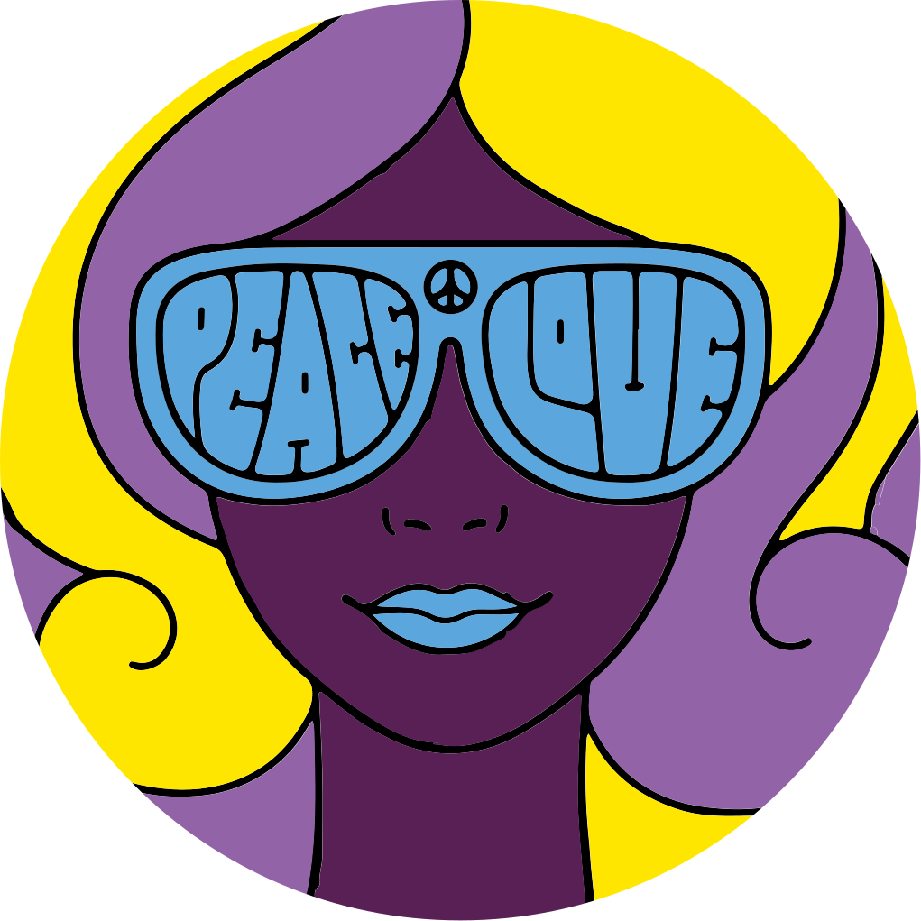 Vrede liefde icoon vinyl tapijt tiener - TenStickers