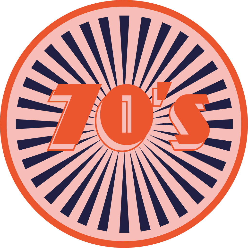 Retro jaren 70 flair vinyl tapijt antiek - TenStickers