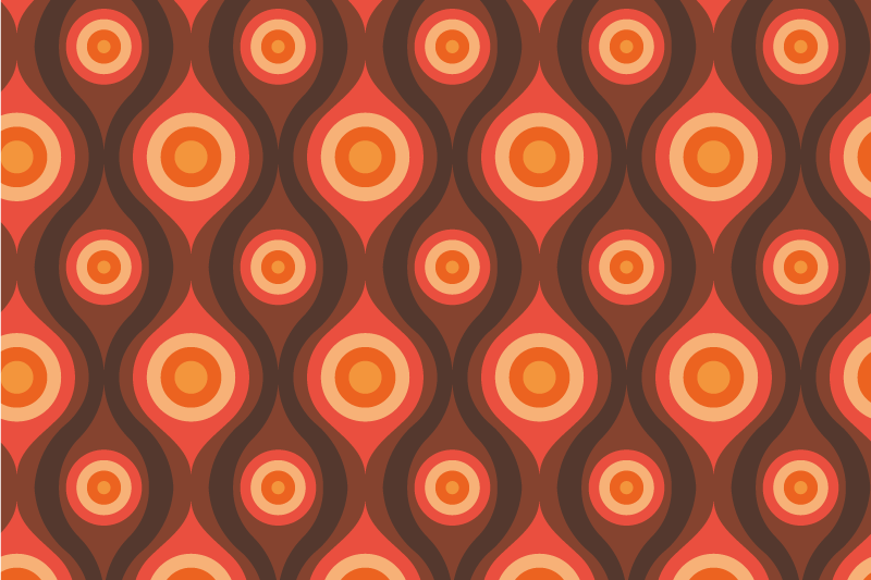 Vintage cirkelmotief vinyl tapijt mozaïek - TenStickers