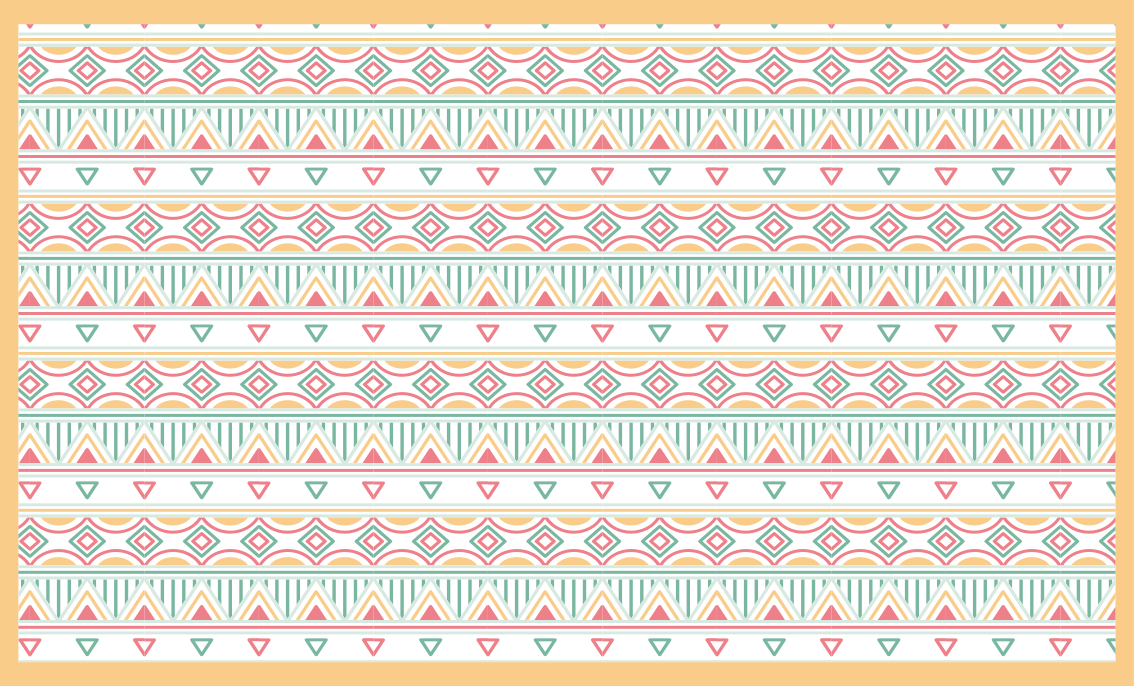 Kleurrijke patroonstrepen etnisch vinyl tapijt - TenStickers