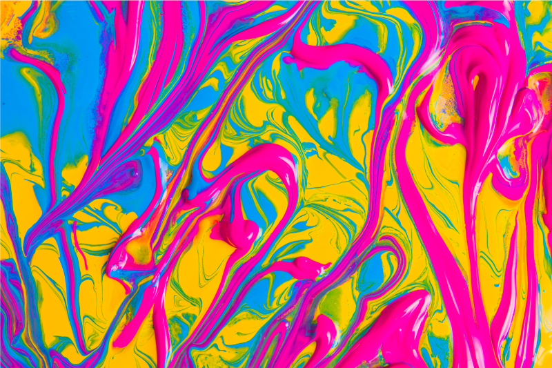 Levendige wervelpatronen vinyl tapijt modern - TenStickers