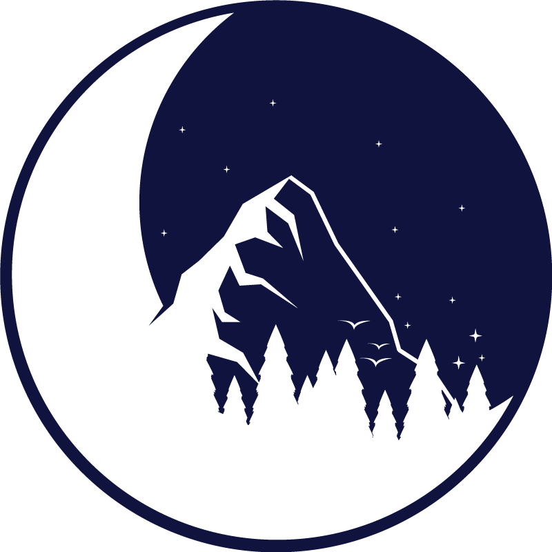 Bergmaan uitzicht vinyl tapijt natuur - TenStickers