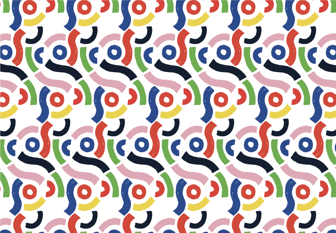 Levendige geometrische vormen vinyl tapijt mozaïek - TenStickers