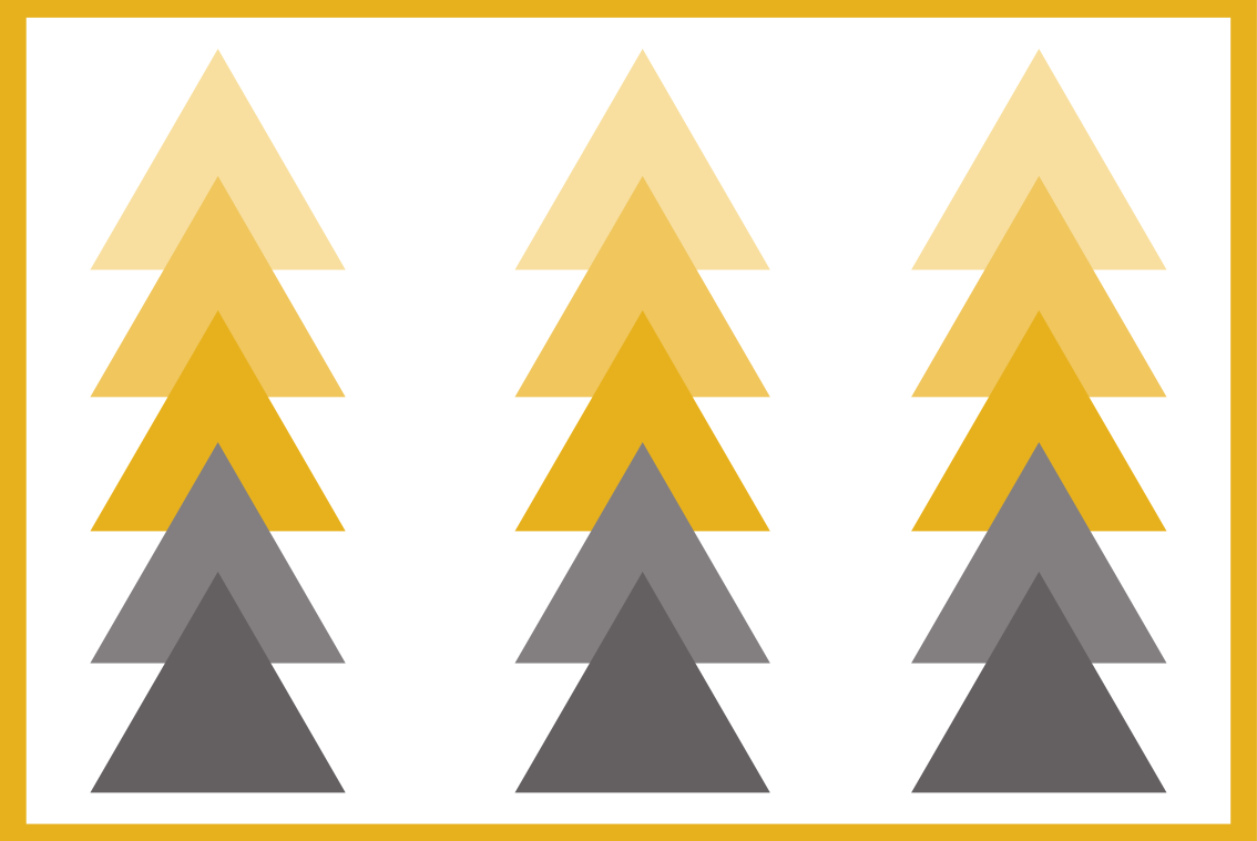 Driehoekige kleurencascade vinyl tapijt geometrisch - TenStickers