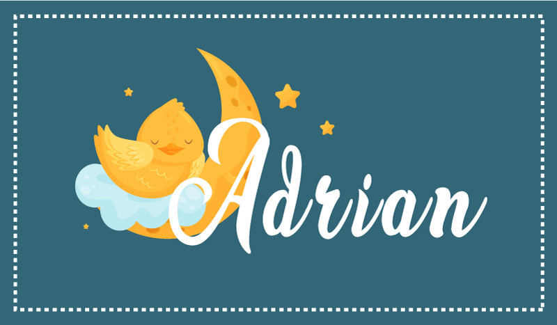 Slapende eend met naam vinyl tapijt voor meer kinderen - TenStickers