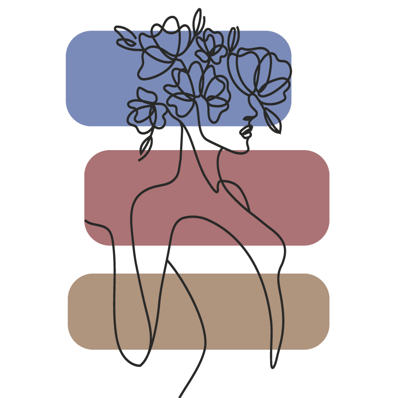 Sierlijke botanische omtrek vinyl tapijt minimalistisch - TenStickers