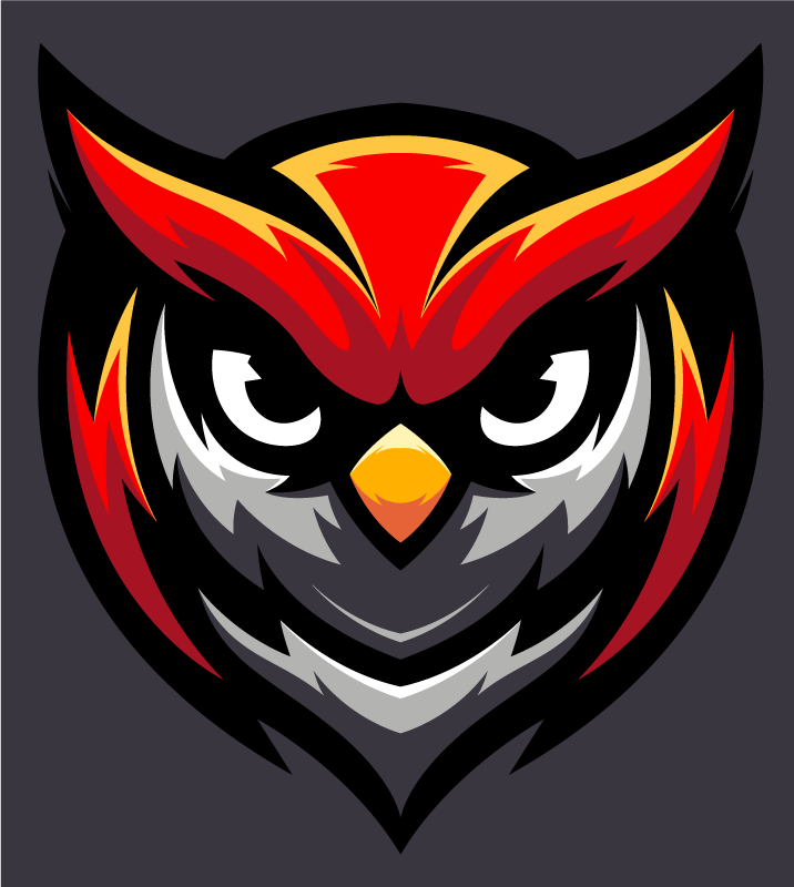 Uil grafische vetgedrukt vinyl tapijt tiener - TenStickers