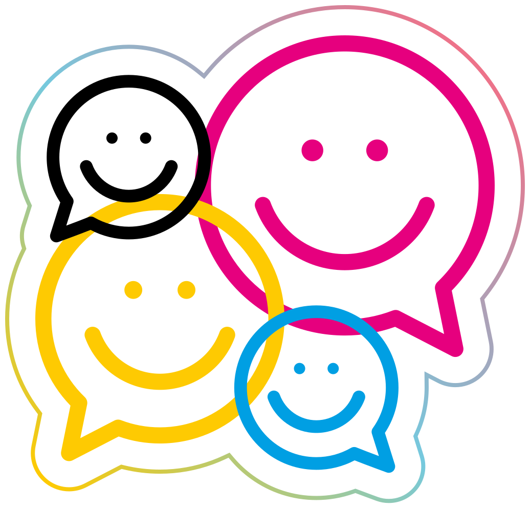 Smileygezichtscollectie vinyl tapijt tiener - TenStickers