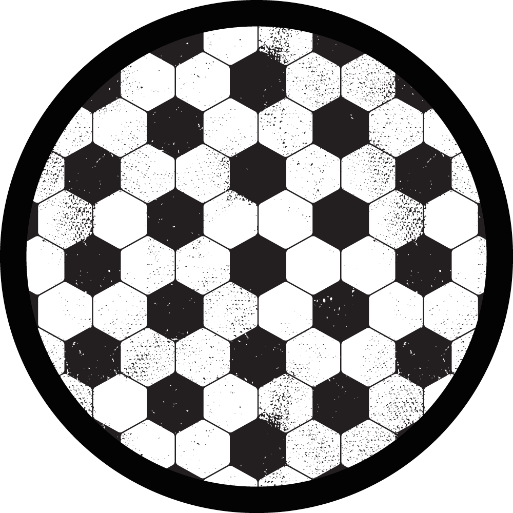 Vinyl tapijt geometrisch hexagonaal zwart patroon - TenStickers