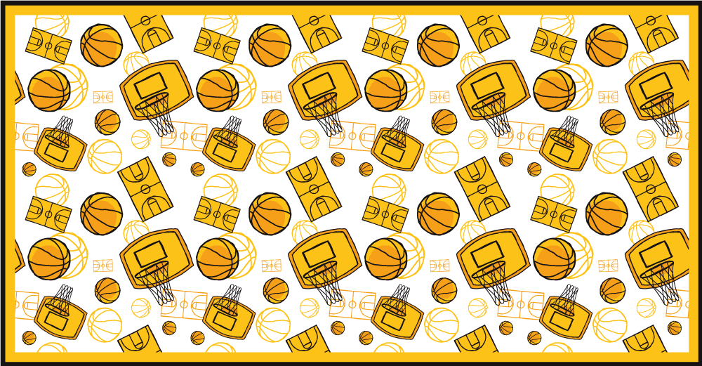 Basketbalplezier vinyl tapijt tiener - TenStickers