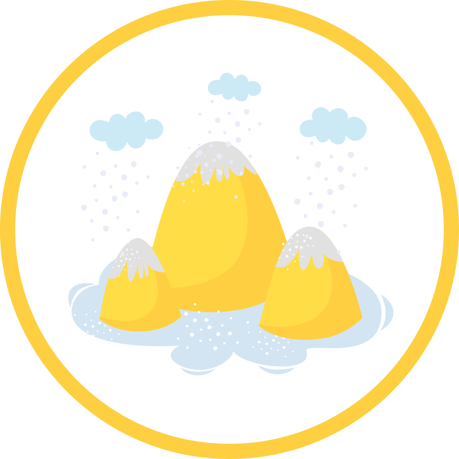 Vrolijk berglandschap vinyl tapijt voor meer kinderen - TenStickers