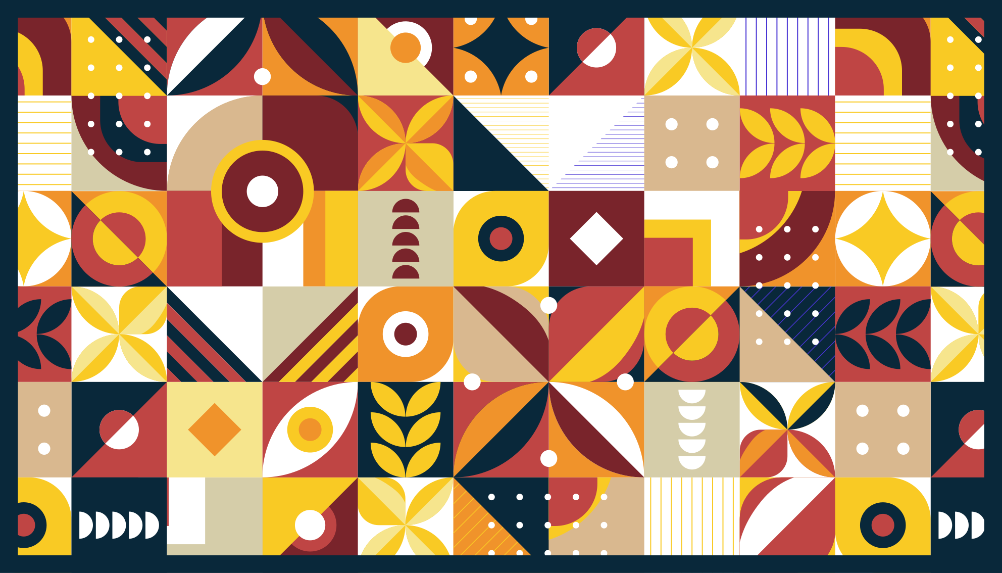 Levendige composities vinyl tapijt tegels - TenStickers