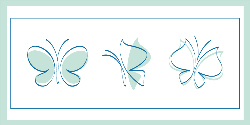 Vlinder trio motief dieren vinyl tapijt - TenStickers