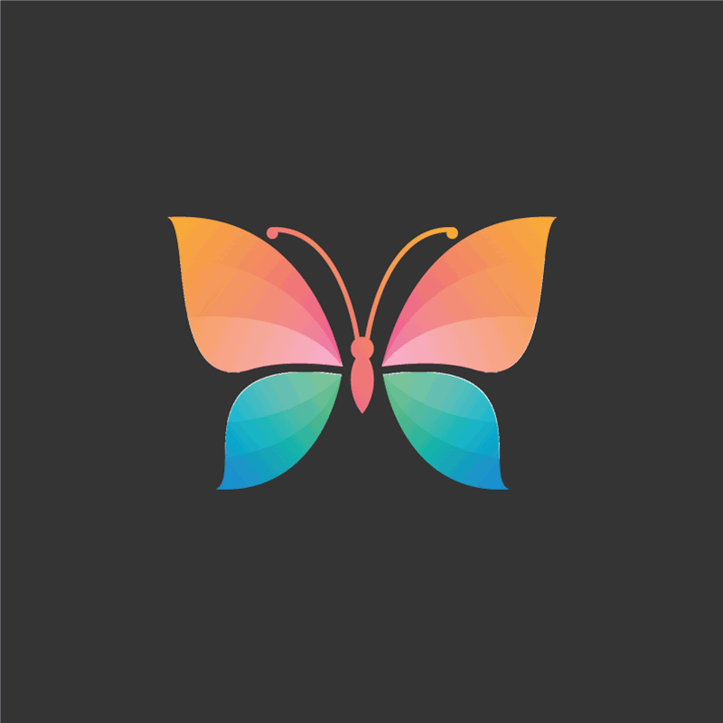 Levendig vlinderconcept vinyl tapijt natuur - TenStickers