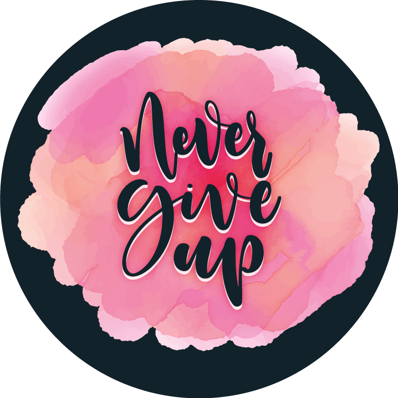 Vinyl tapijt zinnen en teksten volhard onvermoeibaar - TenStickers