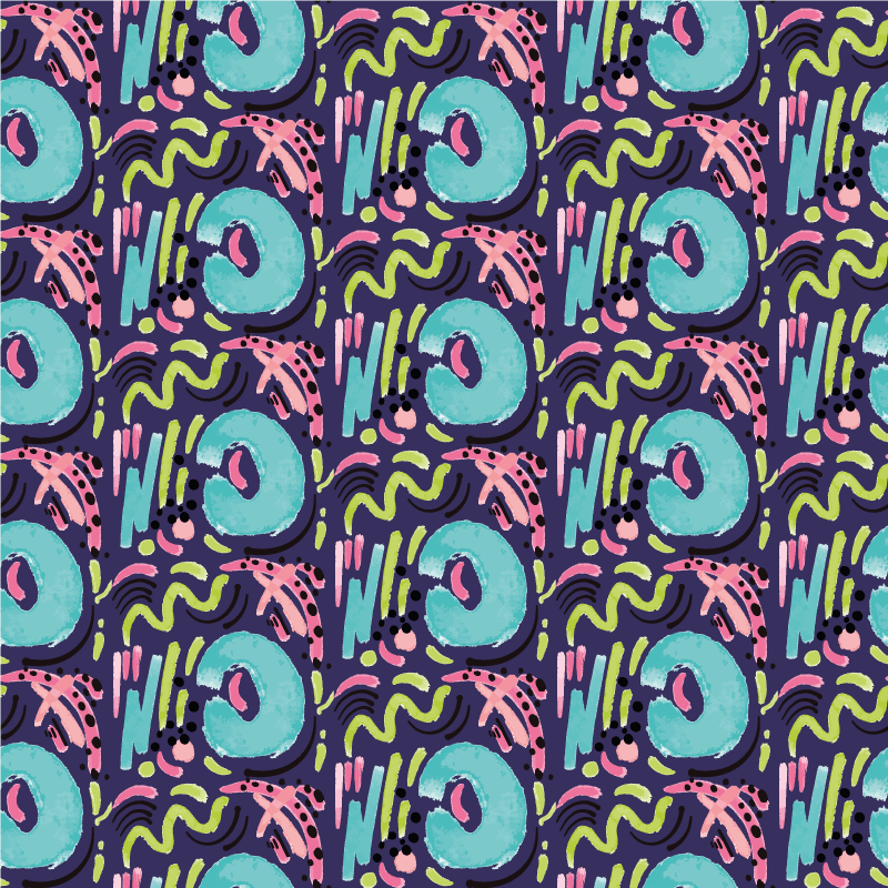 Speels kleurrijk patroon vinyl tapijt voor meer kinderen - TenStickers