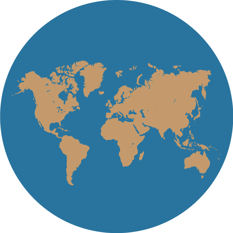 Geografische ontdekking vinyl tapijt wereldkaart - TenStickers