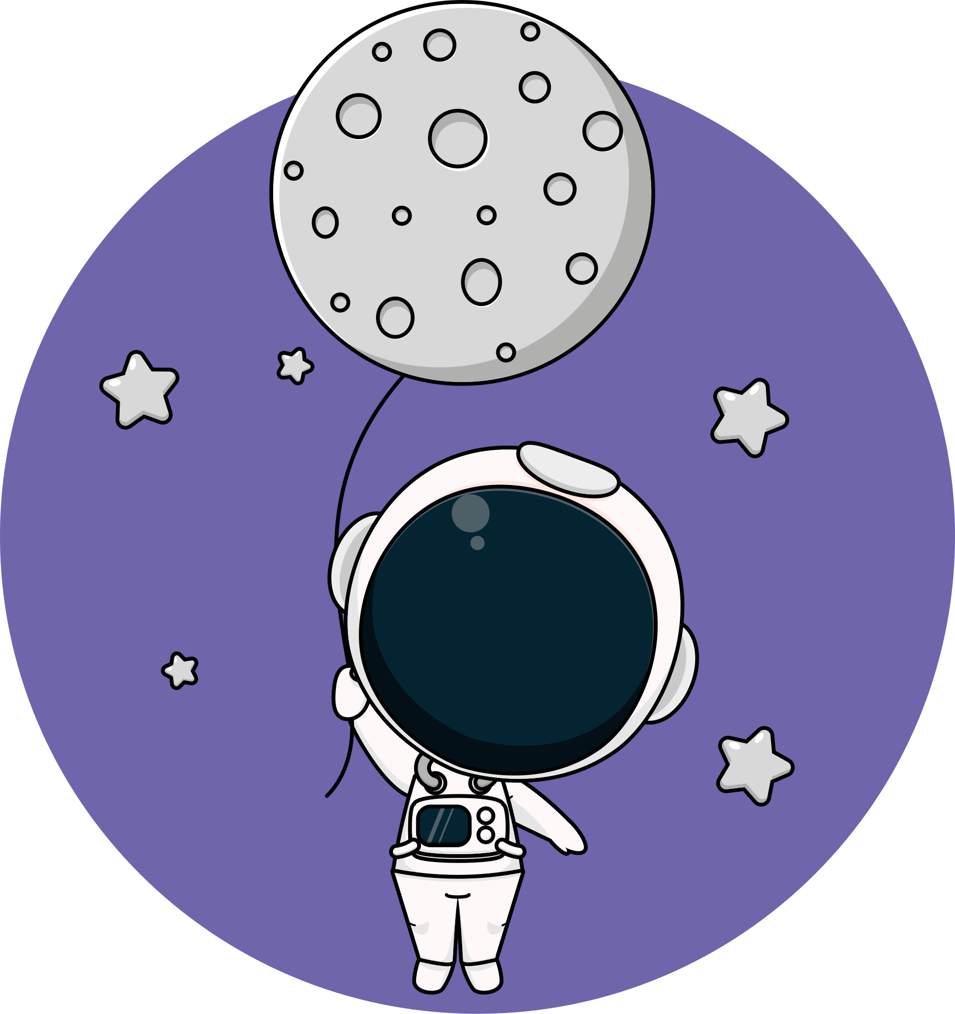 Astronaut met ballon vinyl tapijt voor meer kinderen - TenStickers