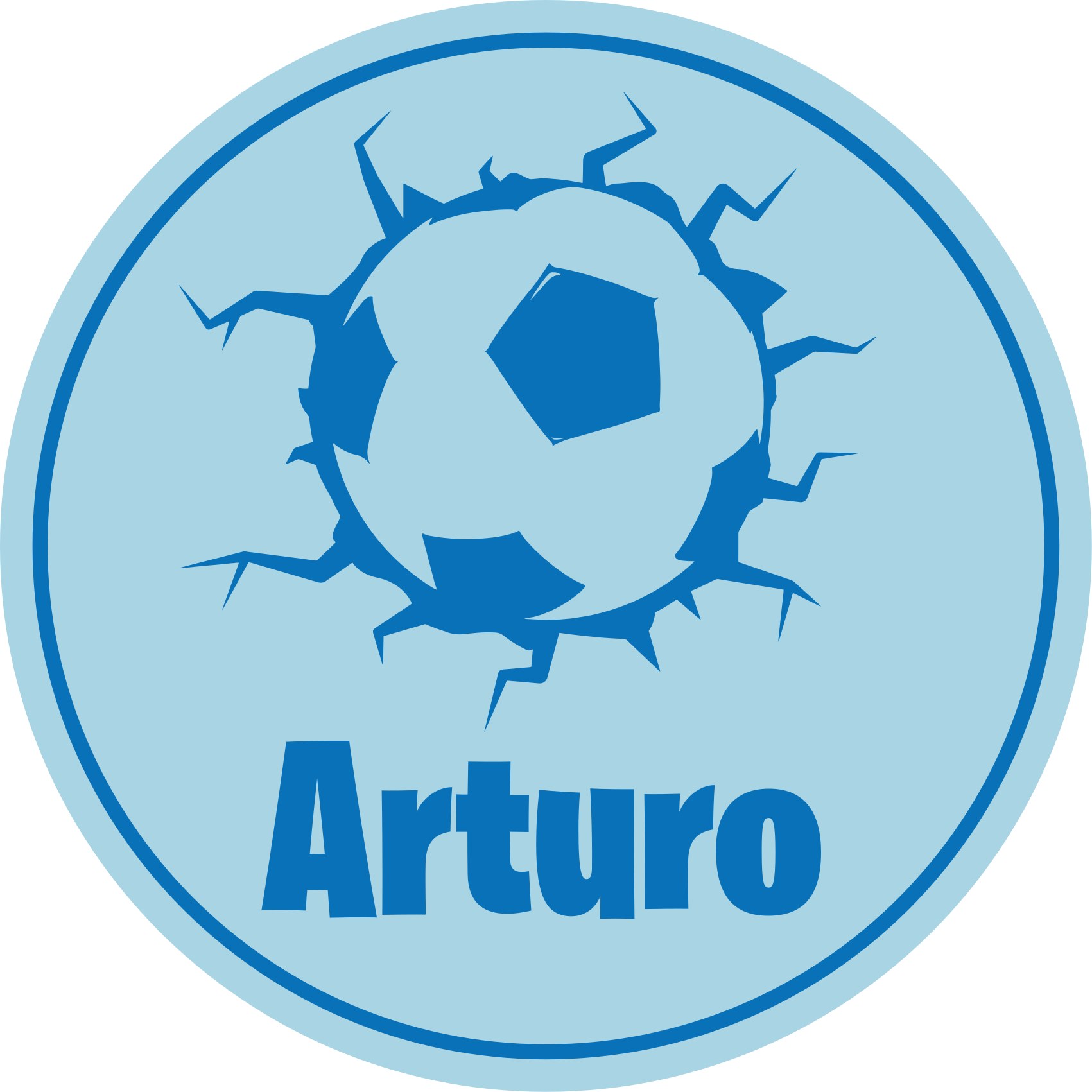 Snavelvoetbal met naam vinyl tapijt voor meer kinderen - TenStickers