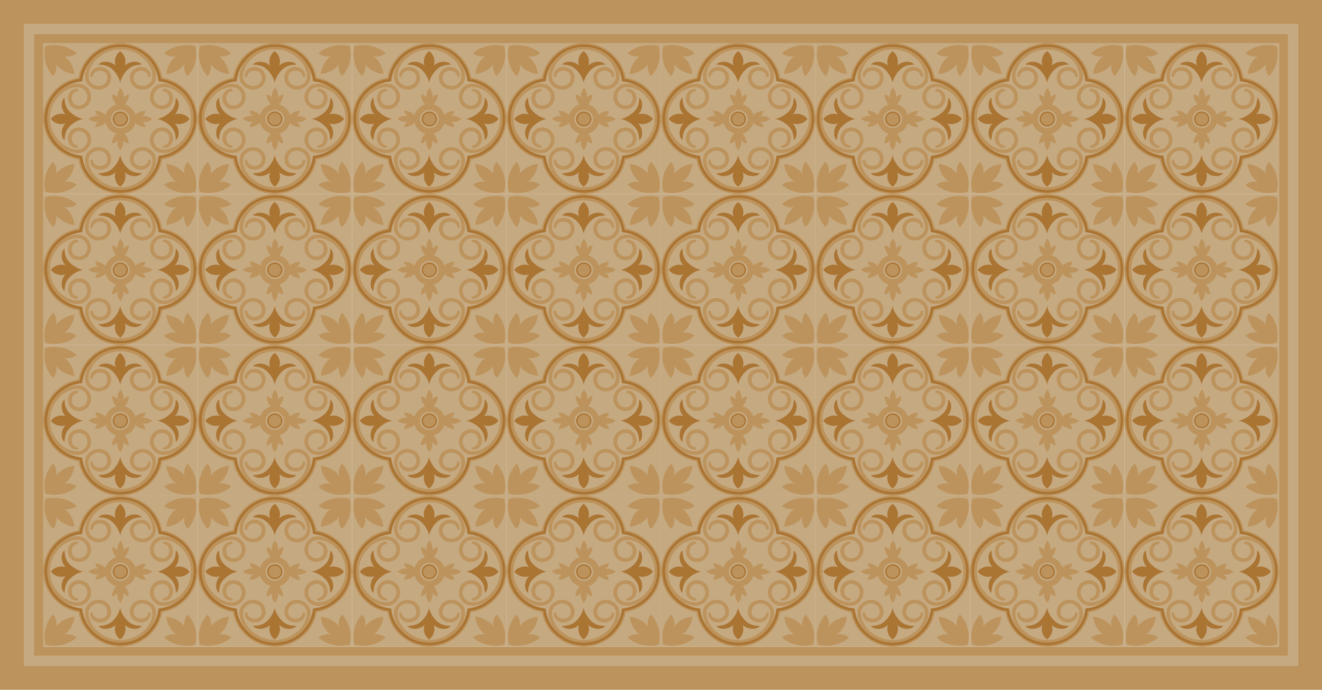 Geometrisch tegelmotief vinyl tapijt woonkamer - TenStickers