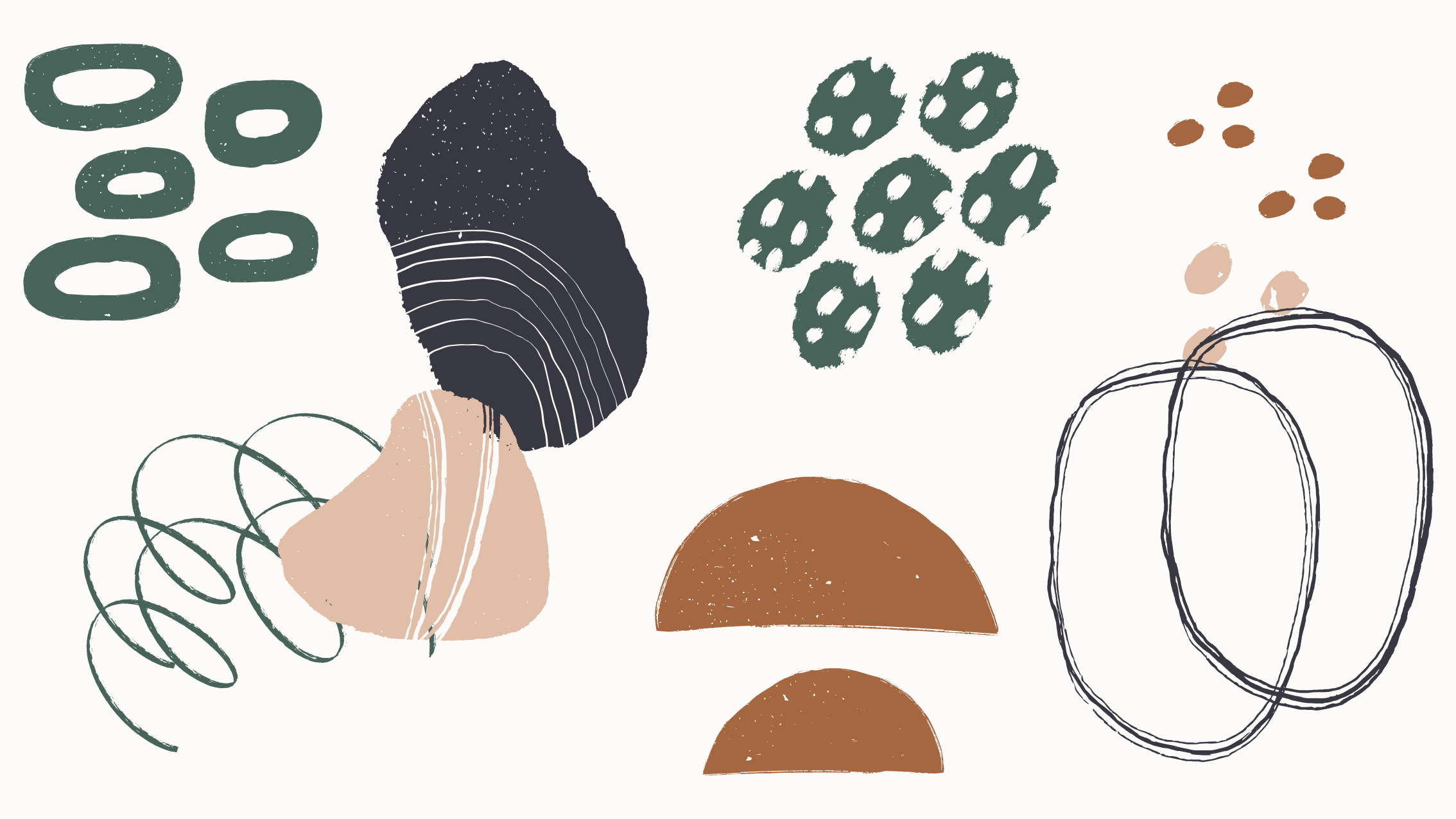 Abstracte vormen lay-out vinyl tapijt minimalistisch - TenStickers