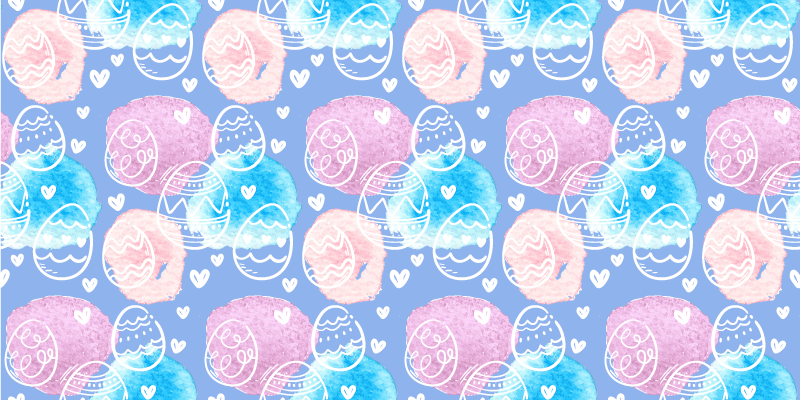 Kleurrijke paaseieren vinyl tapijt voor meer kinderen - TenStickers