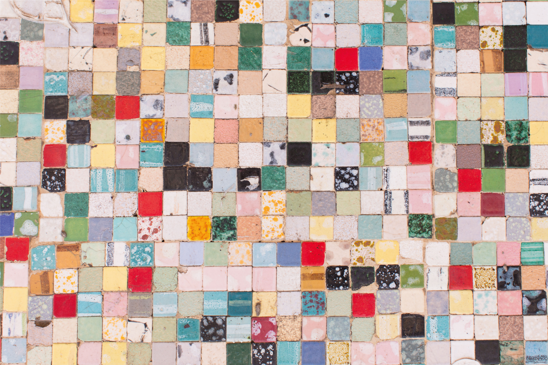 Oude kleurrijke tegels vinyl tapijt badkamer - TenStickers