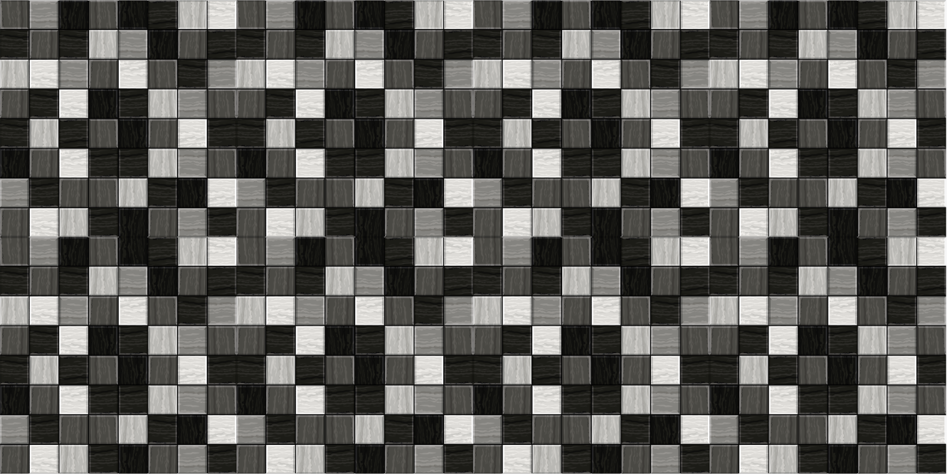 Vinyl vloerkleed badkamer grijze schaduw vierkanten - TenStickers