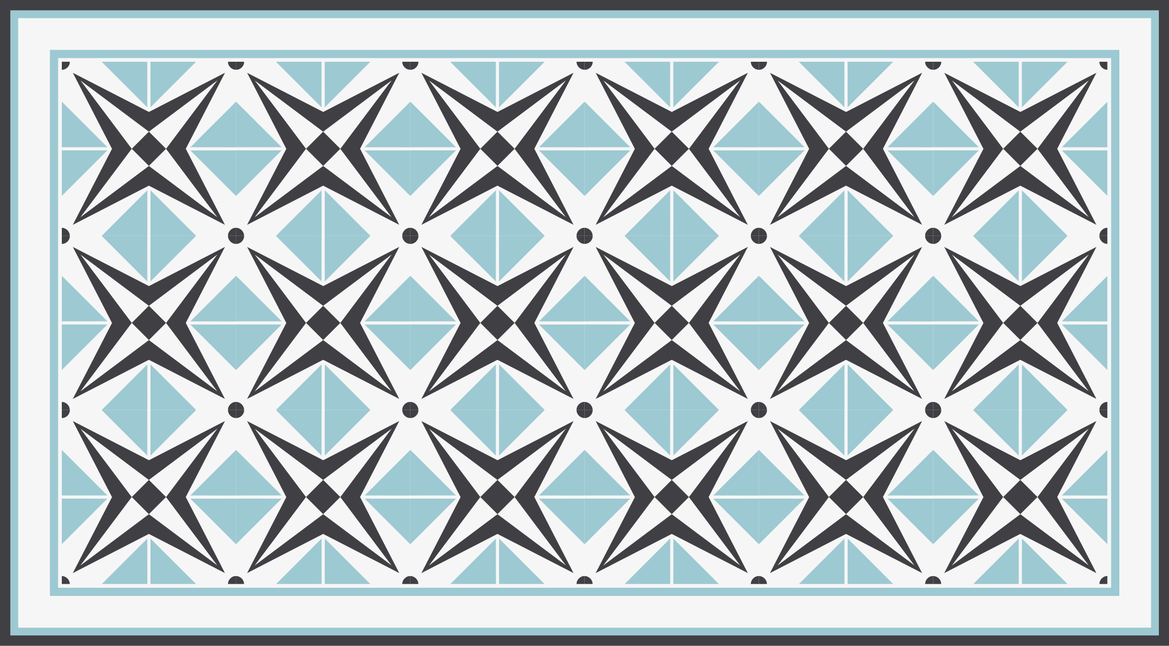 Sterblauw motief vinyl tapijt mozaïek - TenStickers