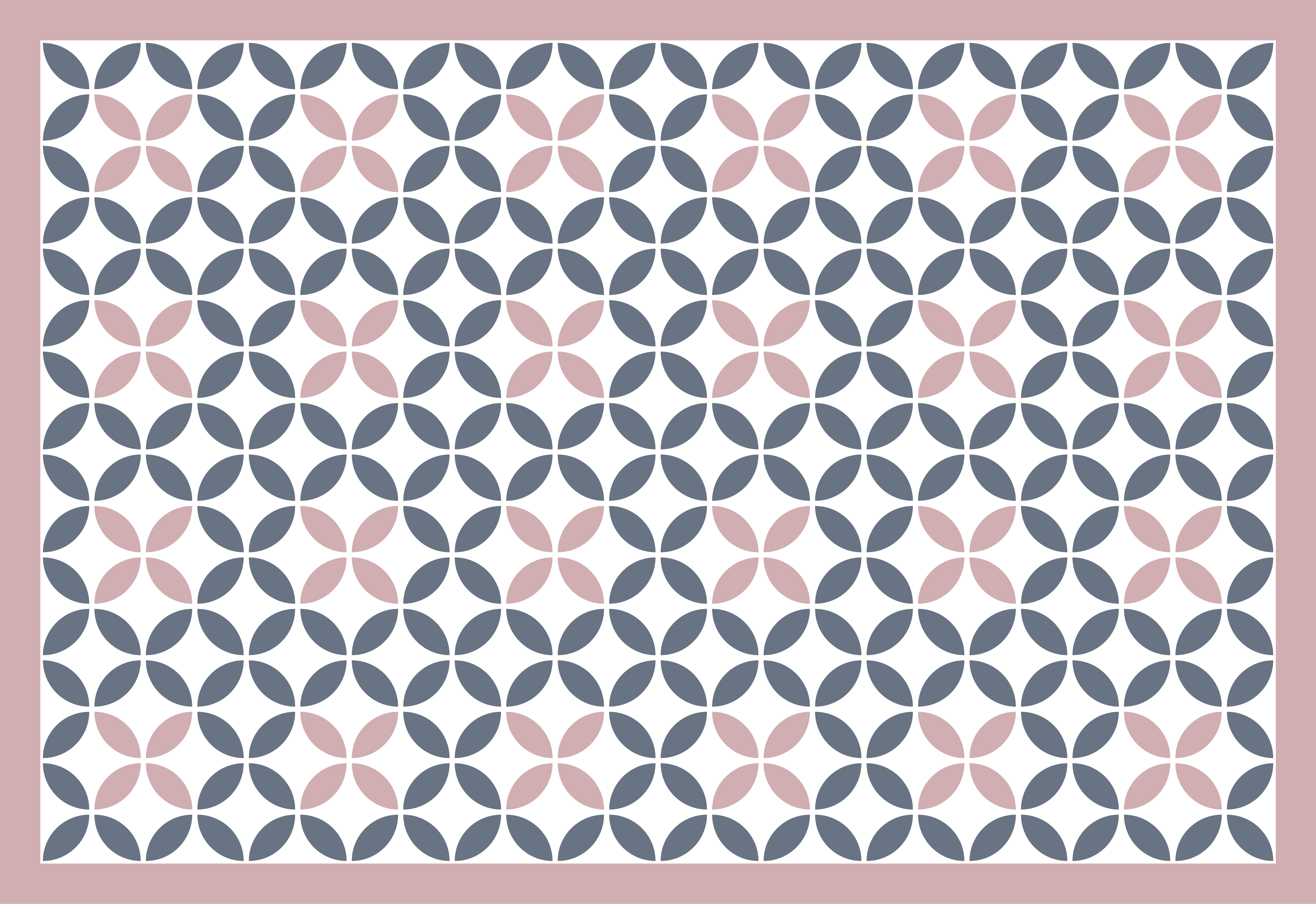 Rond beige en grijs design vinyl tapijt mozaïek - TenStickers