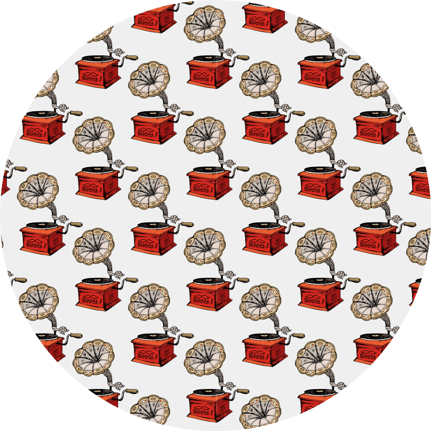 Vinyl tapijt met textuur retro muziekdozen - TenStickers