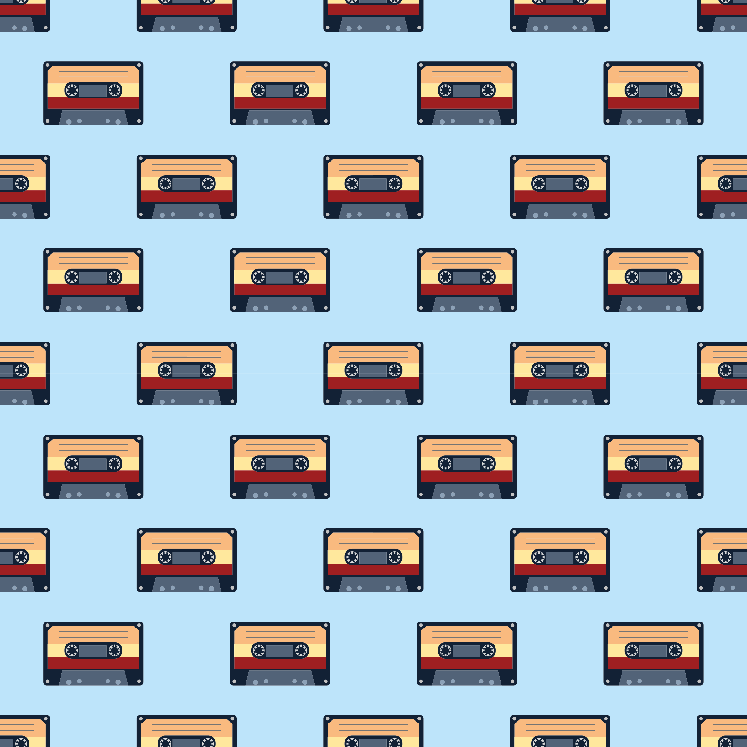 Vinyl tapijt voor meer kinderen vintage cassette idee - TenStickers