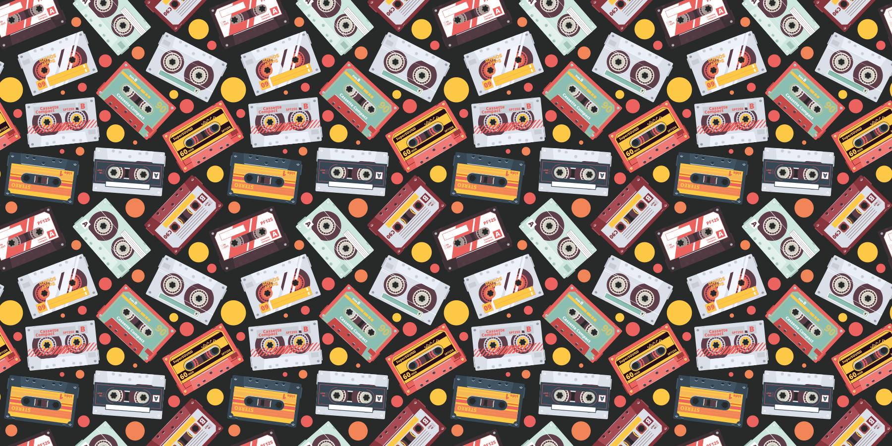 Vinyl tapijt voor meer kinderen vintage audio cassettes - TenStickers
