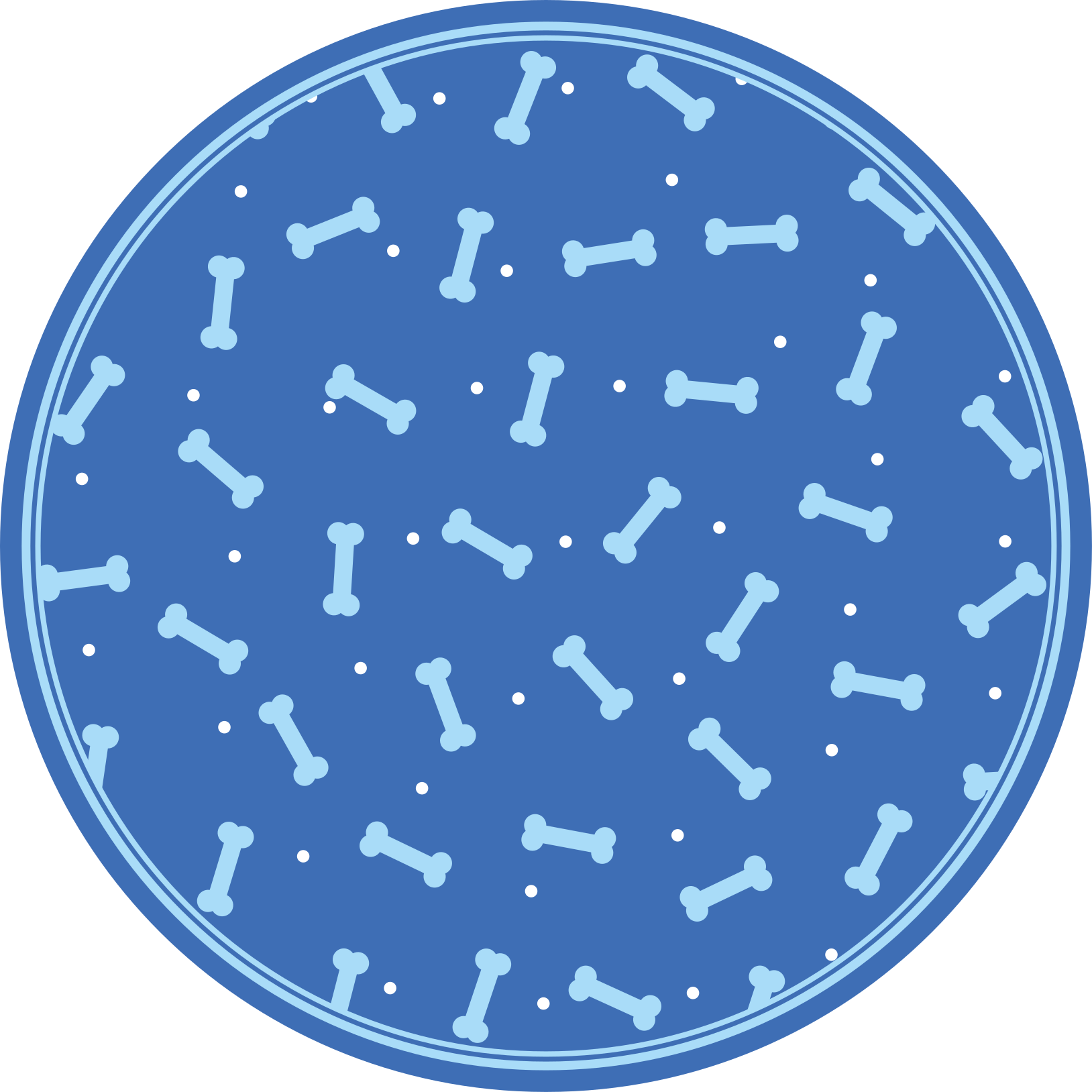 Botpatroonspel vinyl vloerkleed rond - TenStickers