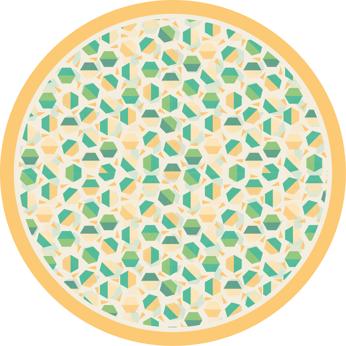 Vinyl tapijt geometrisch hexagonaal concept - TenStickers