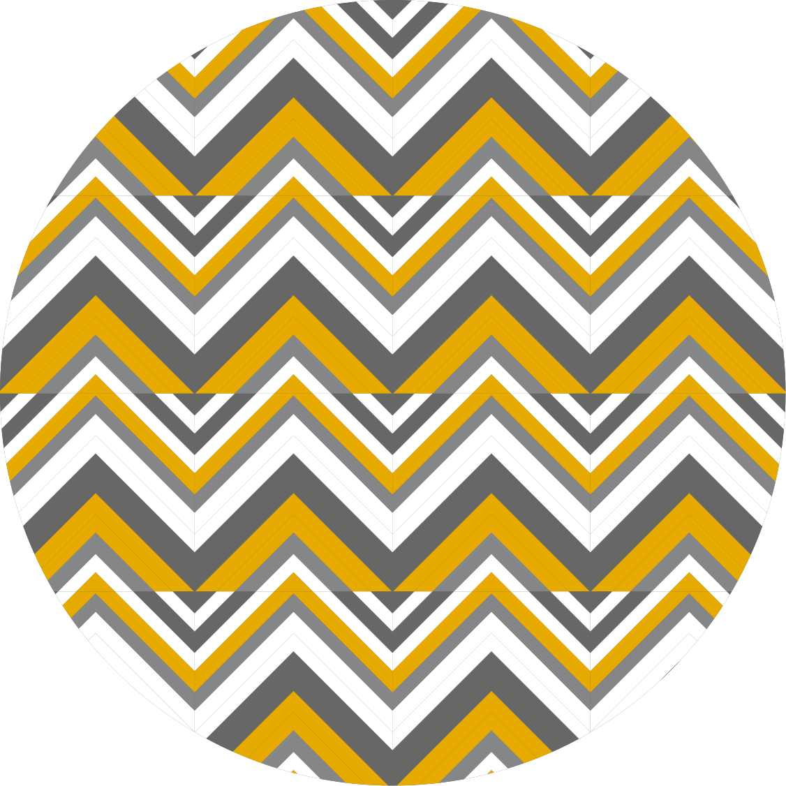 Vinyl tapijt geometrisch chevron grijs en geel - TenStickers