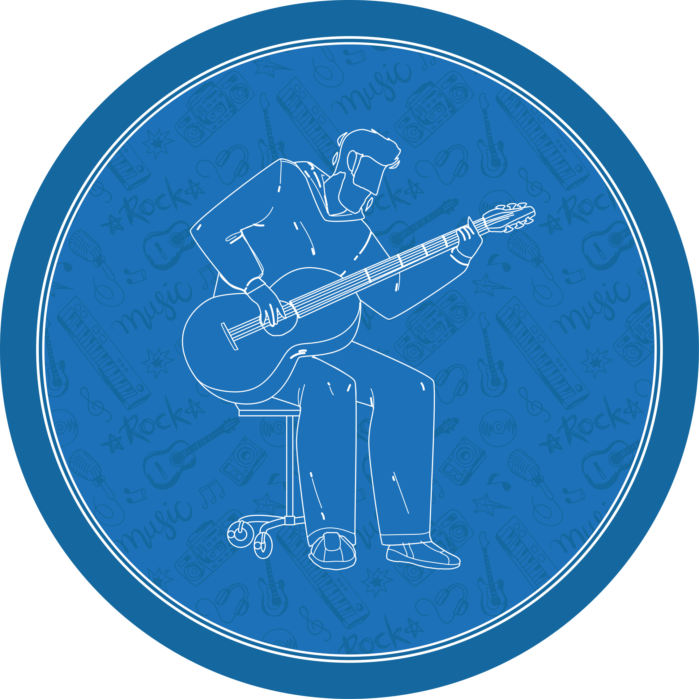 Muzikale vibes vinyl tapijt met textuur - TenStickers