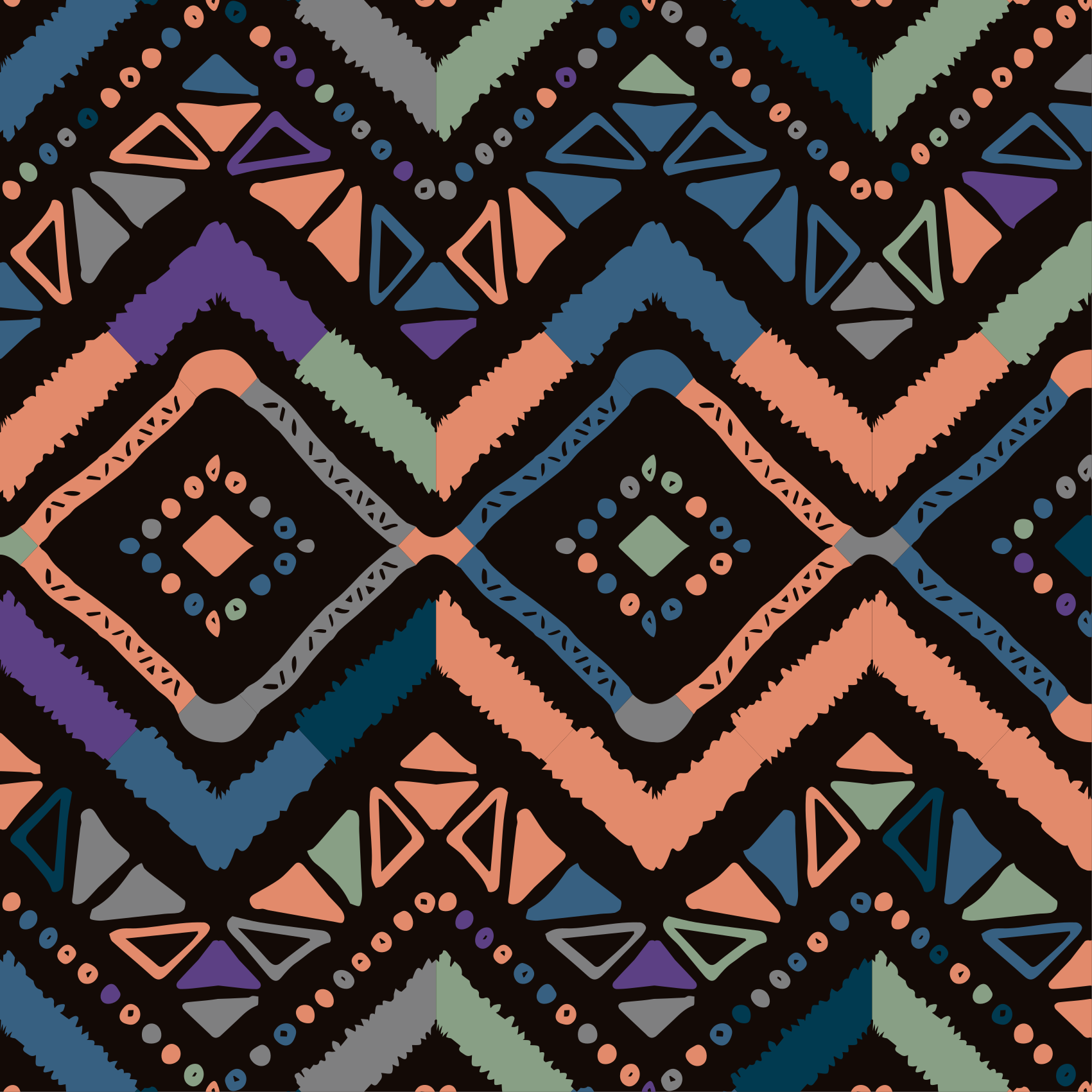 Geometrische kleursecties vinyl tapijt Scandinavisch - TenStickers