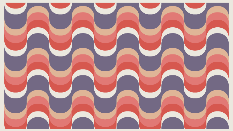 Vinyl tapijt geometrisch golvend kleurenpalet - TenStickers